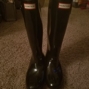 Brand New Gloss Black Hunter Boots